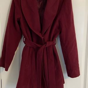Laura Scott Wine Colored Trench Coat